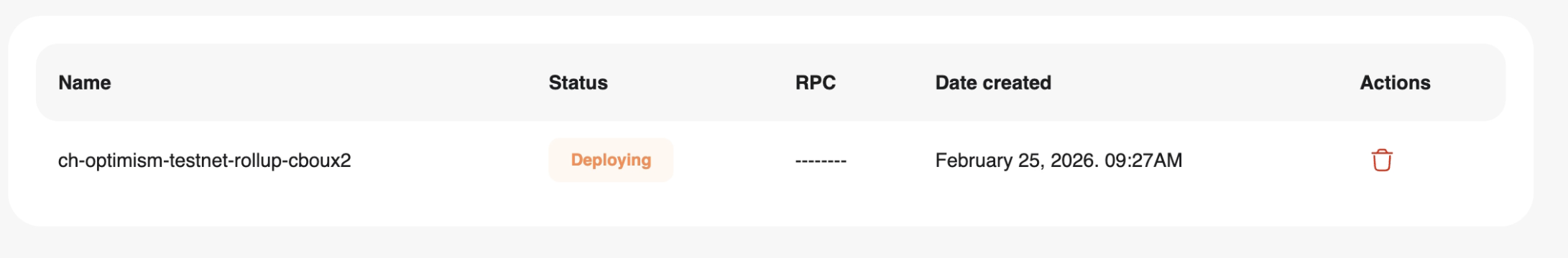 Infrastructure Settings